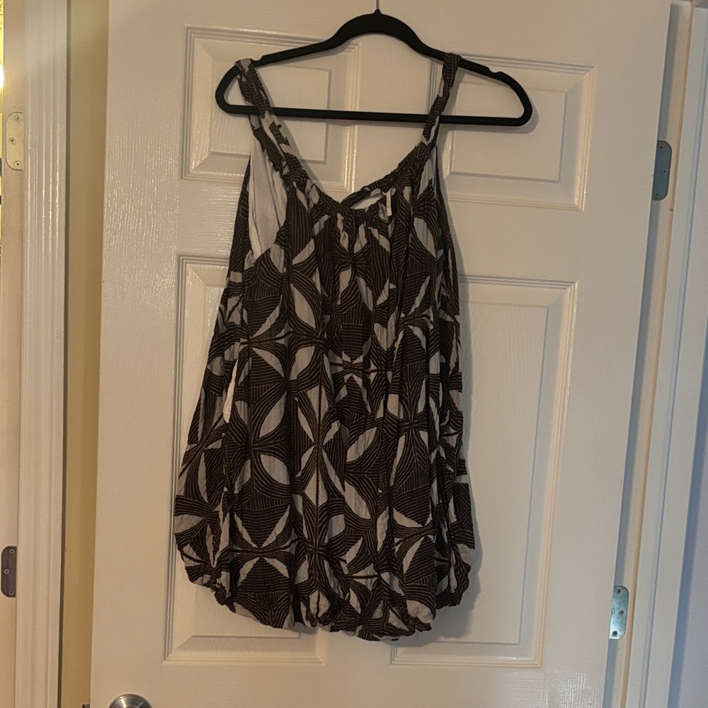 Anthropologie Black and White Mini Dress